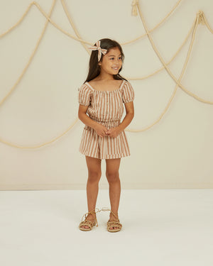 Rylee + Cru Skipper Top - Stone Stripe