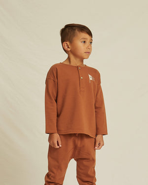 Rylee + Cru Henley Sweatshirt - Flag
