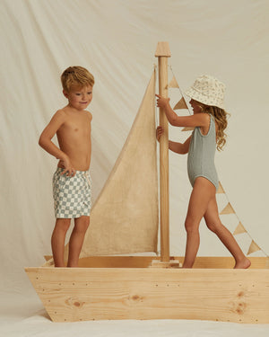 Rylee + Cru Moxie One-Piece - Light Blue