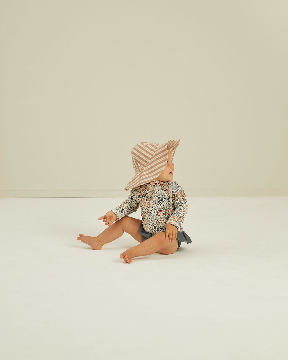 Rylee + Cru Floppy Sun Hat - Stone Stripe