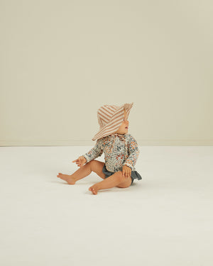 Rylee + Cru Floppy Sun Hat - Stone Stripe