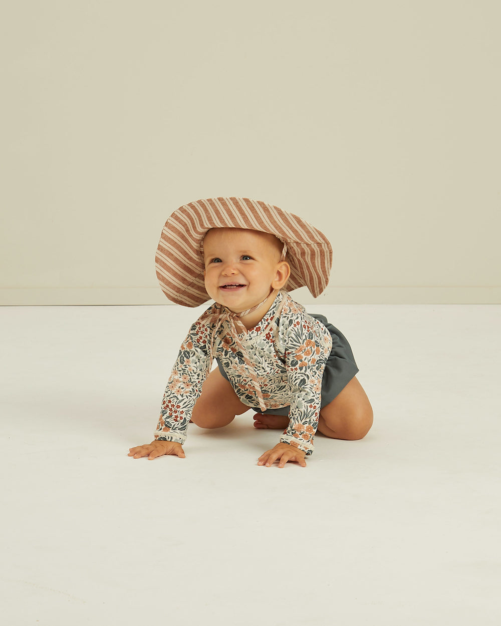 Rylee + Cru Floppy Sun Hat - Stone Stripe