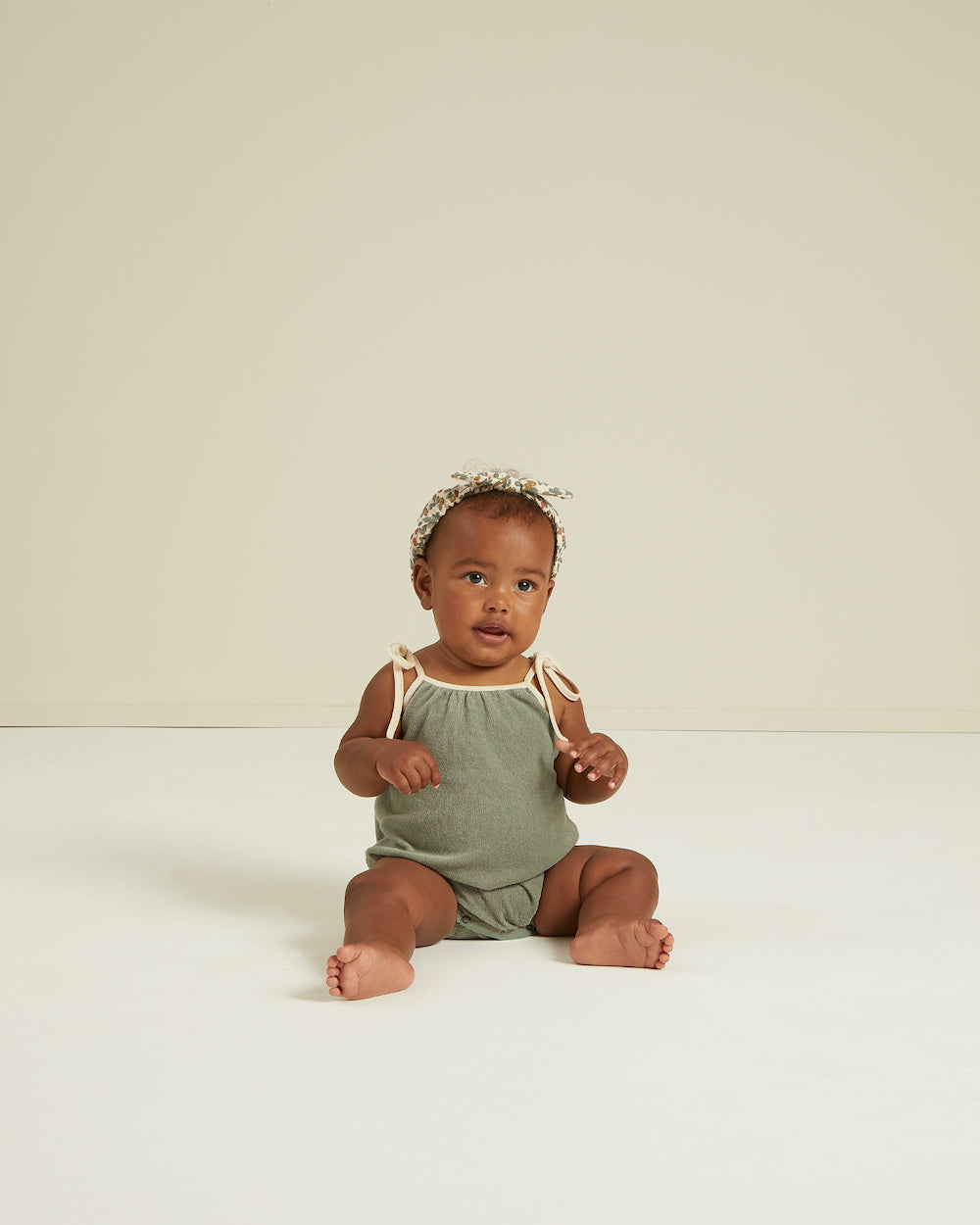Rylee + Cru Terry Nala Romper - Aqua