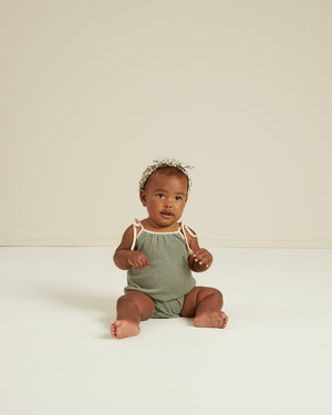 Rylee + Cru Terry Nala Romper - Aqua