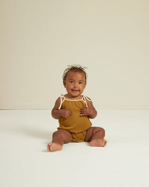 Rylee + Cru Terry Nala Romper - Gold