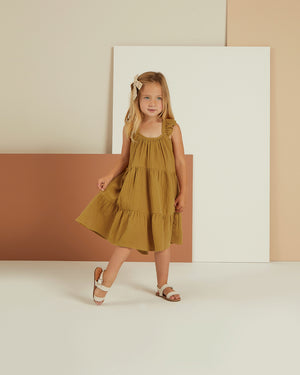 Rylee + Cru Abbie Tiered Maxi Dress - Gold