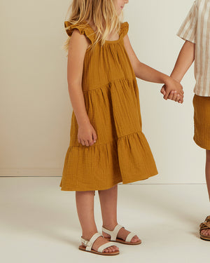 Rylee + Cru Abbie Tiered Maxi Dress - Gold