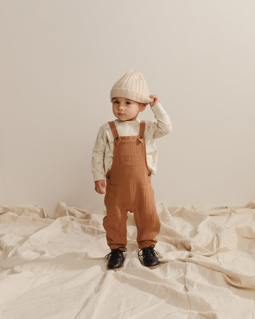 Rylee + Cru Baby Overalls - Rust