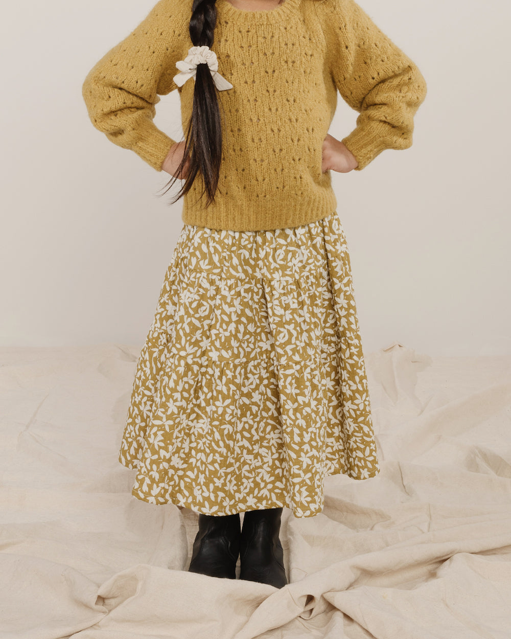 Rylee + Cru Balloon Sweater - Gold