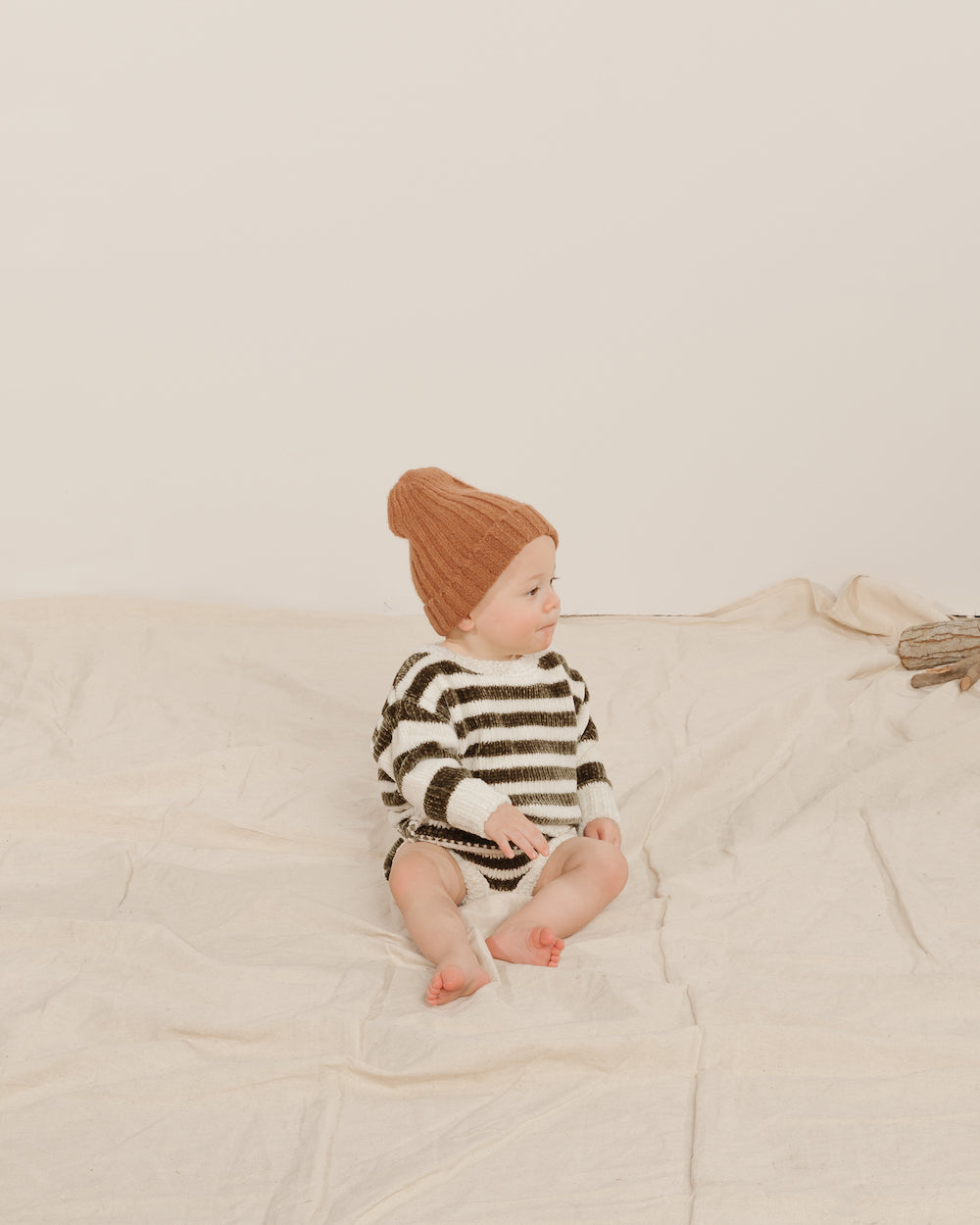 Rylee + Cru Chenille Bloomer - Olive Stripe