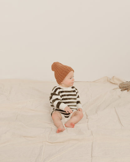 Rylee + Cru Chenille Bloomer - Olive Stripe
