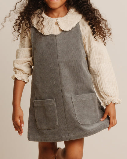 Rylee + Cru Oversize Collar Blouse - Stone