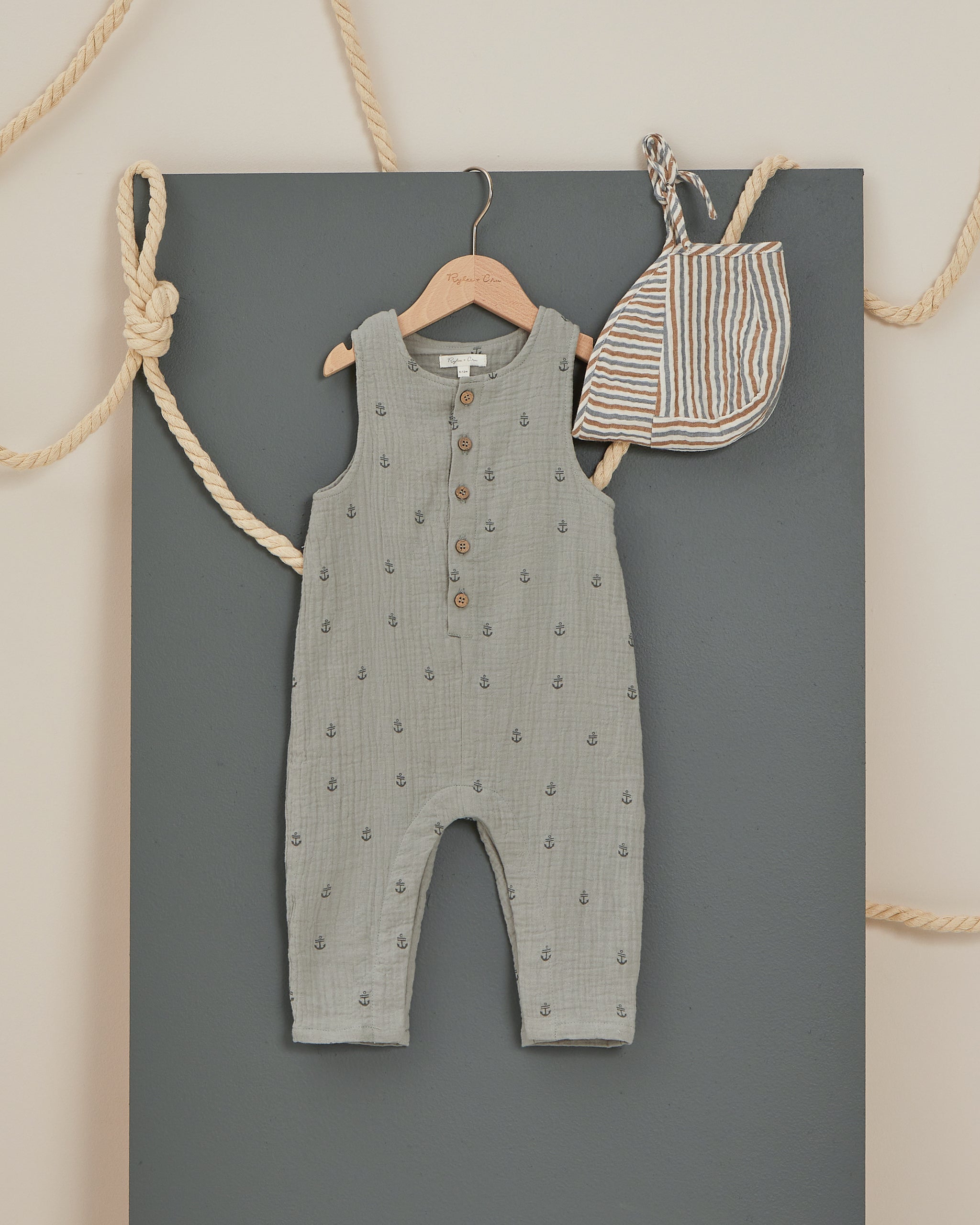 Rylee + Cru Button Jumpsuit - Anchors