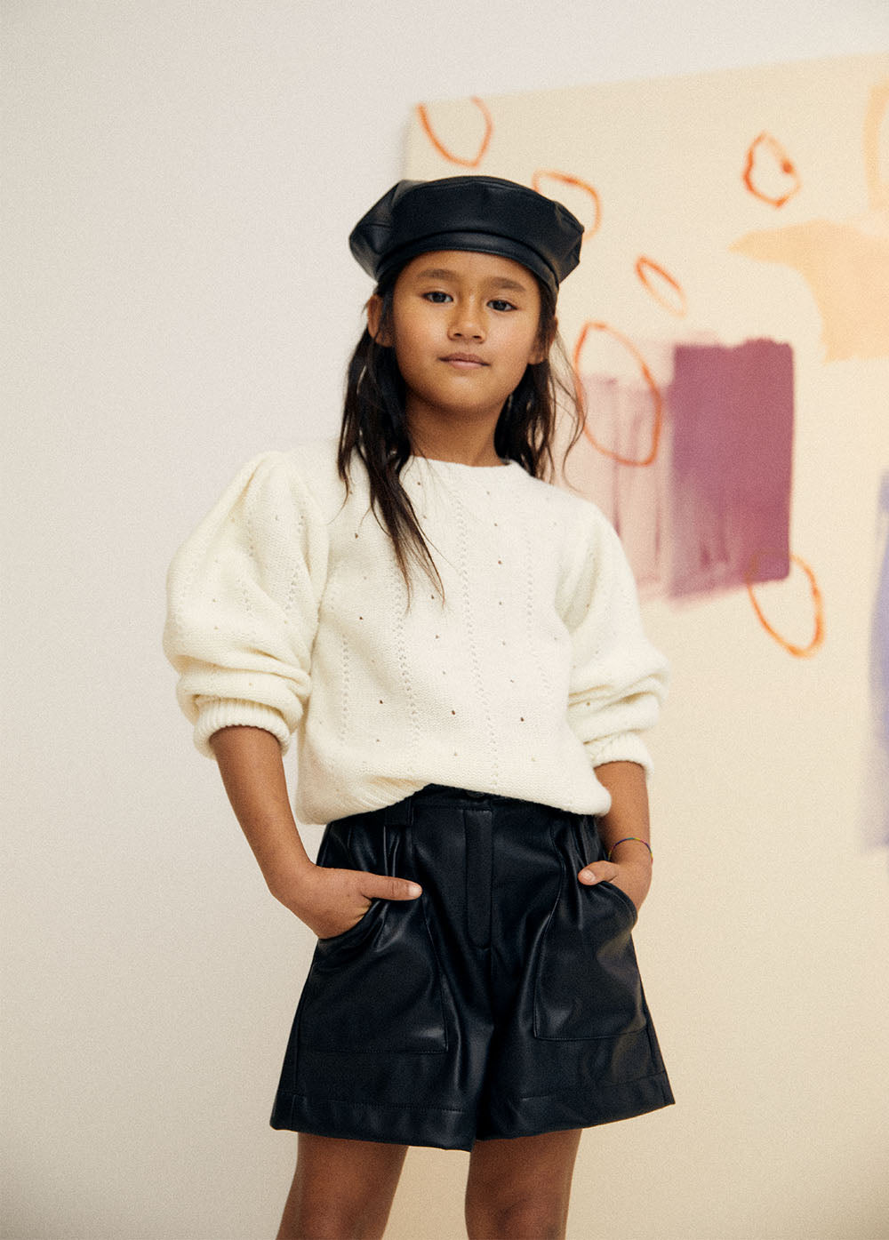 The New Society Recycled Leather Short - Black