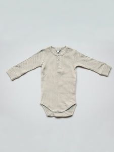 The Simple Folk The Ribbed Onesie - Ecru