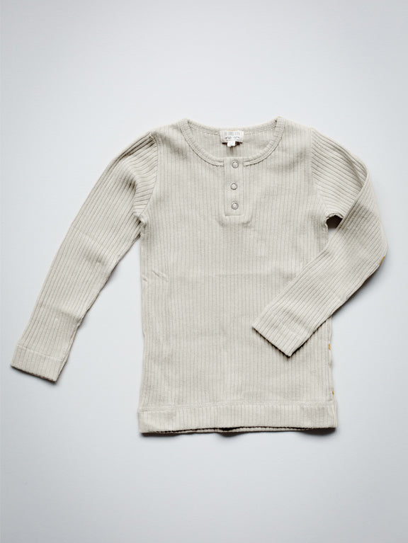 The Simple Folk The Ribbed Top - Ecru