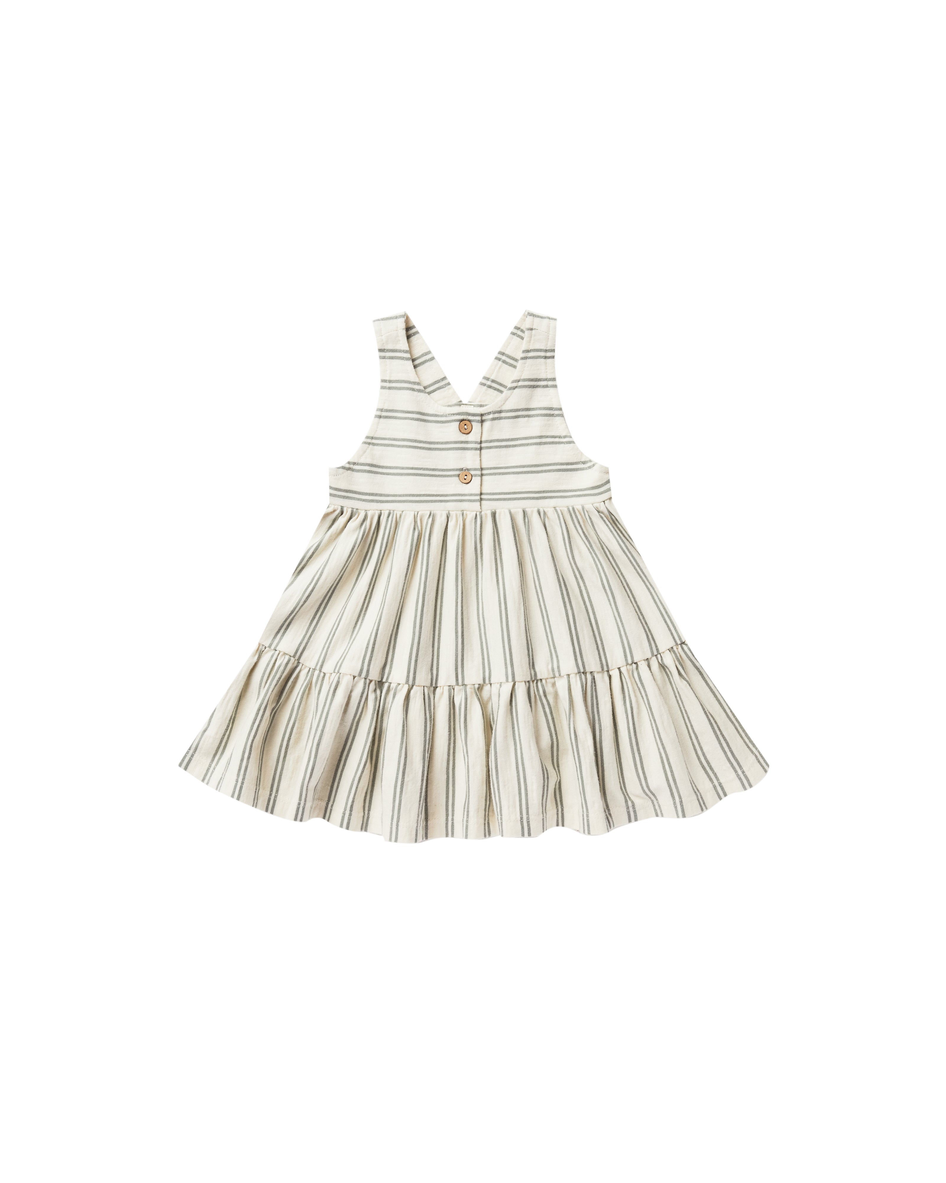 Rylee + Cru Ruby Swing Dress - Aqua Stripe