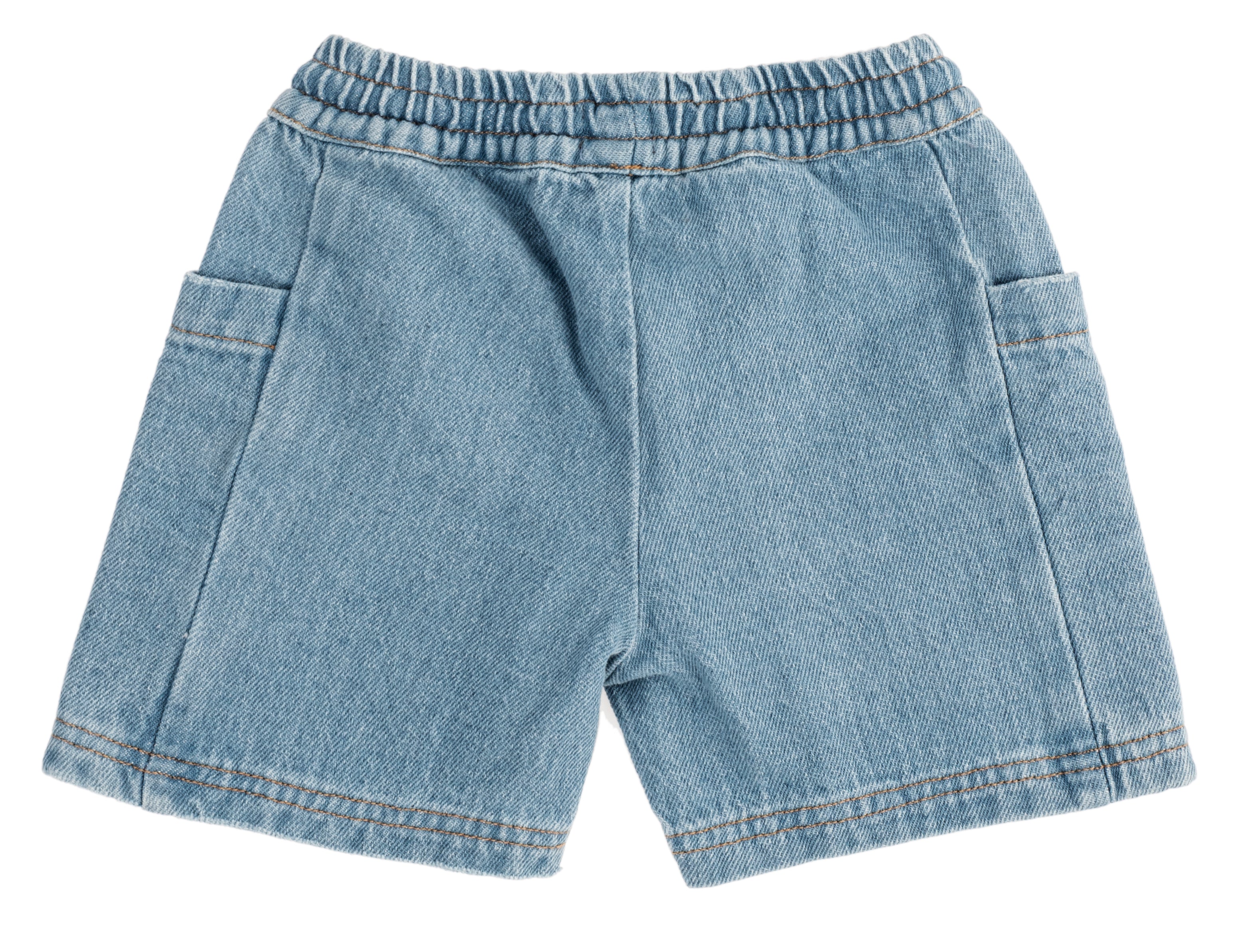 Tocoto Vintage Blue Jean Shorts - Blue