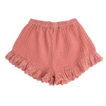 Tocoto Vintage Girls Shorts with Lace - Dark Pink