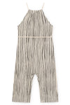 Little Creative Factory Bamboo Striped Jumpsuit - Black Stripe