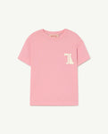 The Animals Observatory Rooster Kids T-Shirt - Pink