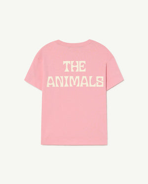 The Animals Observatory Rooster Kids T-Shirt - Pink