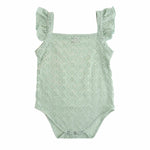 Tocoto Vintage Pointelle Body Suspenders - Green