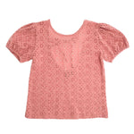 Tocoto Vintage Pointelle Girl T-Shirt - Dark Pink