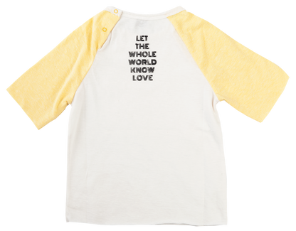 Tocoto Vintage Oversized Raglan T-Shirt- Yellow