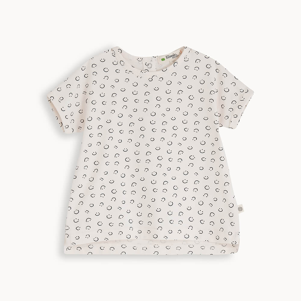 Bonnie Mob Savoy Baby T-Shirt - Smiley Face Print