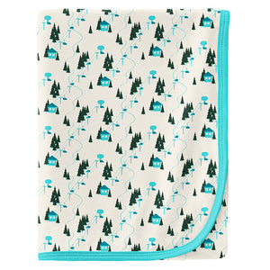 Kickee Pants Print Swaddling Blanket - Natural Chairlift