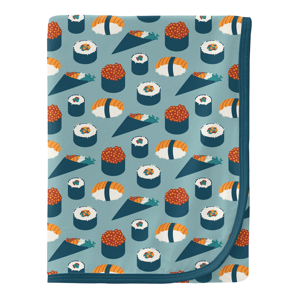 Kickee Pants Print Swaddling Blanket - Jade Sushi