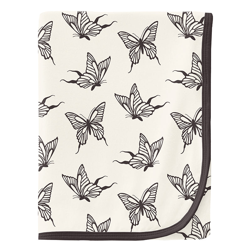 Kickee Pants Print Swaddling Blanket - Natural Swallowtail