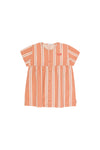 Tiny Cottons Retro Stripes BFF Dress - Terracotta/Cream