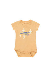 Tiny Cottons Santorini birds Body - Almond/Light Cream