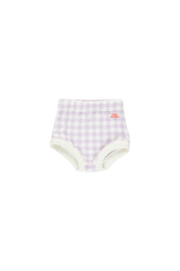 Tiny Cottons Vichy Baby Bloomer - Off White/Pastel Lilac