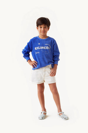 Tiny Cottons Kalimera Sweatshirt - Ultramarine/Light Cream