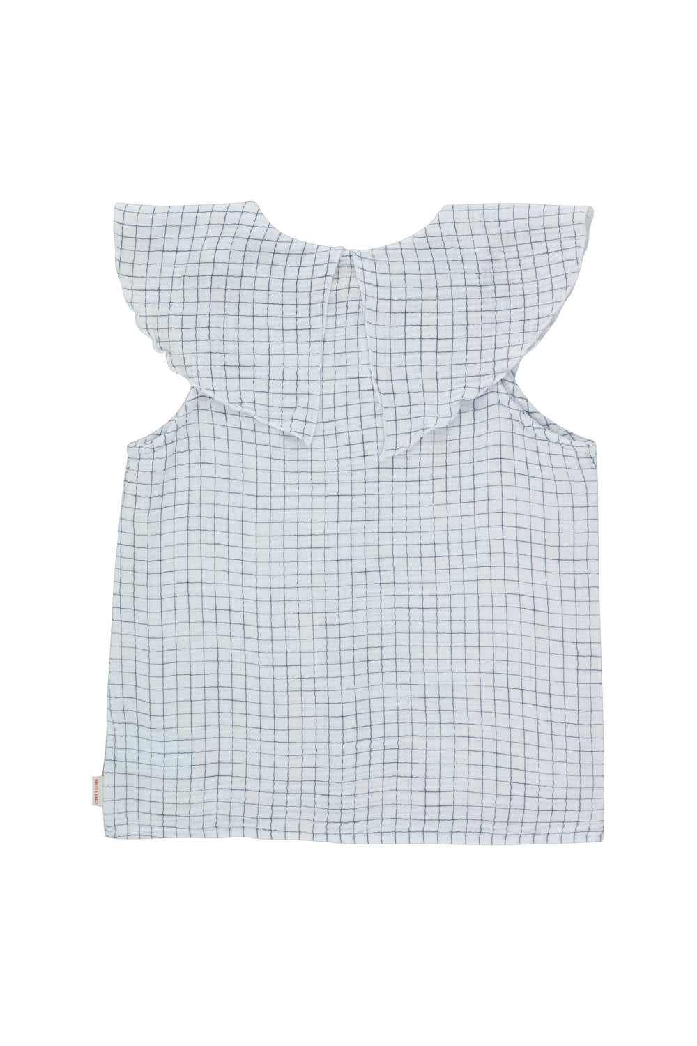 Tiny Cottons Grid Blouse - Pale Blue/Ultramarine