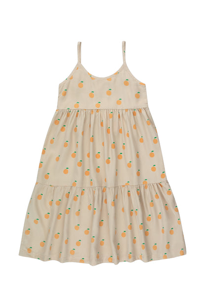 Tiny Cottons Oranges Strap Dress - Dark Vanilla/Orange