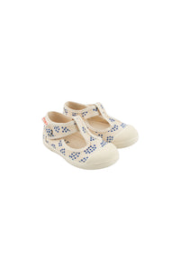 Tiny Cottons Forget Me Know Mary Jane - Light Cream/Ultramarine