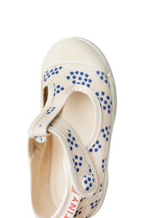 Tiny Cottons Forget Me Know Mary Jane - Light Cream/Ultramarine
