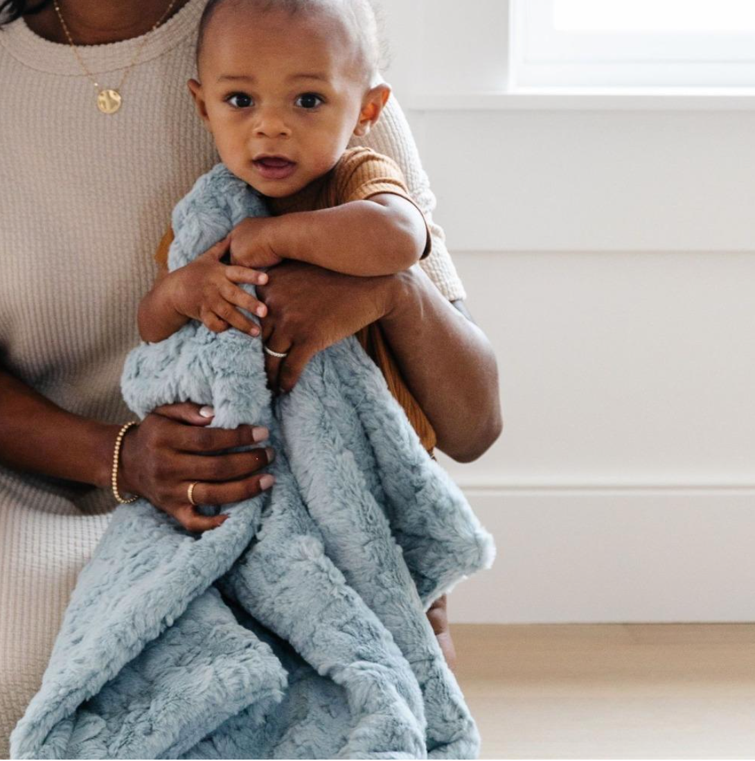 Saranoni Dream Receiving Blanket- Heather Blue
