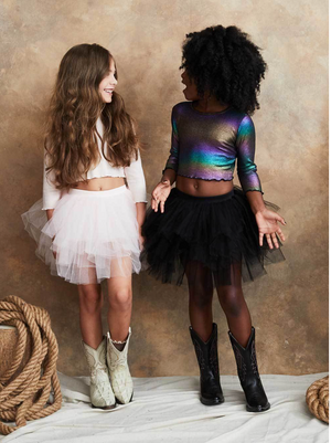 iloveplum Sutton Top - Stella Black/Rainbow Metallic