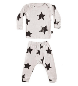 Nununu Soft Faded Star Baby Set - White