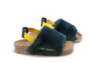 Bobo Choses B.C Embroidered Sheepskin Sandals