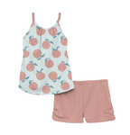 Kickee Pants Print Gathered Cami and Shorts Outfit Set - Fresh Air Peaches