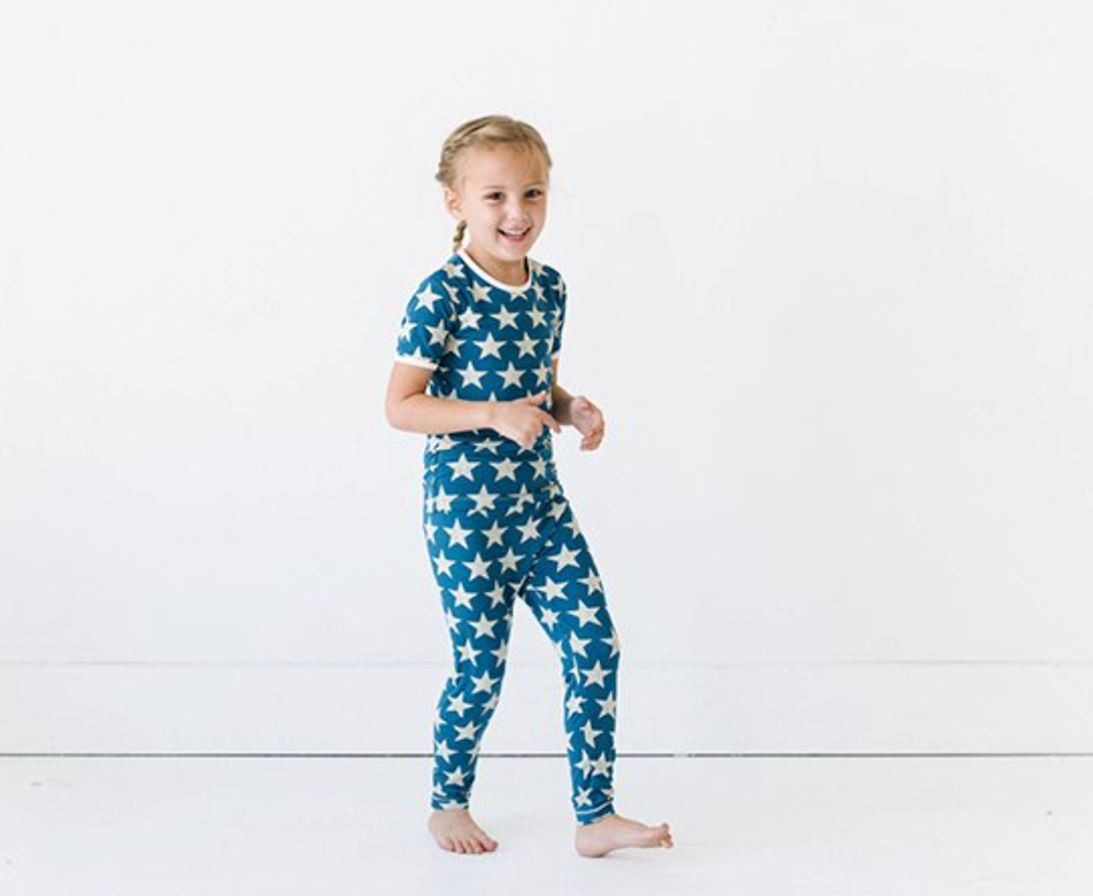 Kickee Pants Print Short Sleeve Pajama Set Vintage Stars