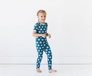 Kickee Pants Print Short Sleeve Pajama Set - Vintage Stars