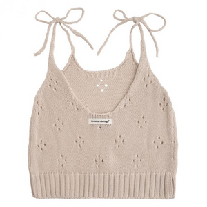Tocoto Vintage Knitted Tank Top - Off White