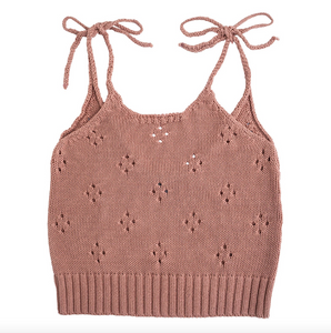 Tocoto Vintage Knitted Tank Top - Pink